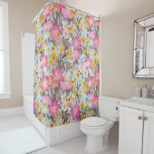 Zomertuin -  Redouté Cottage Rozen 2 Douchegordijn (In situ)