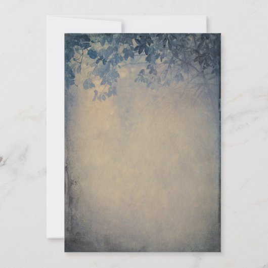 zomertuin | Rustiek Land Woodland bruiloft Kaart (Achterkant)