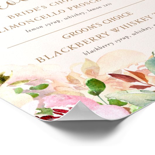 zomertuin voor bloemen voor cocktail poster (Hoek)