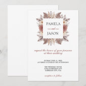 Zomertuin Waterverf Bloemenbruiloft Kaart (Voorkant / Achterkant)