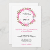 Zomertuin Waterverf Bloemenbruiloft Kaart (Voorkant / Achterkant)