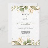 Zomertuin Waterverf Bloemenbruiloft Kaart (Voorkant)