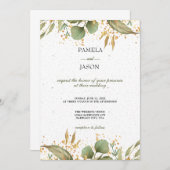 Zomertuin Waterverf Bloemenbruiloft Kaart (Voorkant / Achterkant)