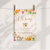 zomertuin waterverf florale hashtag poster