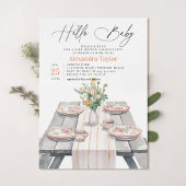 Zomertuin Wildbloemen Chique Neutraal Baby shower Kaart