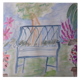 Zomertuinbank keramische Tegel Tegeltje