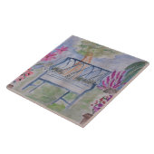 Zomertuinbank keramische Tegel Tegeltje (Zijkant)