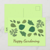Zomertuinbladeren, vrolijke tuinieren Briefkaarten (Voorkant / Achterkant)