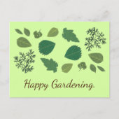 Zomertuinbladeren, vrolijke tuinieren Briefkaarten (Voorkant)