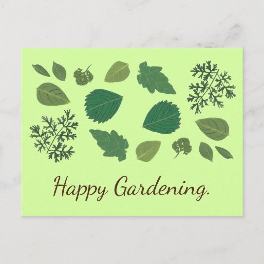 Zomertuinbladeren, vrolijke tuinieren Briefkaarten (Voorkant)