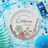 Zomertuinfeest Bright Floral Verjaardagsfeest Papieren Bordje (Feest)