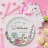 Zomertuinfeest Bright Floral Verjaardagsfeest Papieren Bordje (Feest)