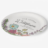 Zomertuinfeest Bright Floral Verjaardagsfeest Papieren Bordje (Gekanteld)