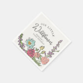 Zomertuinfeest Bright Floral Verjaardagsfeest Servet (Hoek)