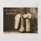  zomertuingereedschap briefkaarten (Voorkant)