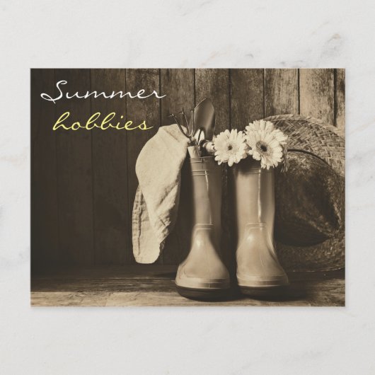  zomertuingereedschap briefkaarten (Voorkant)