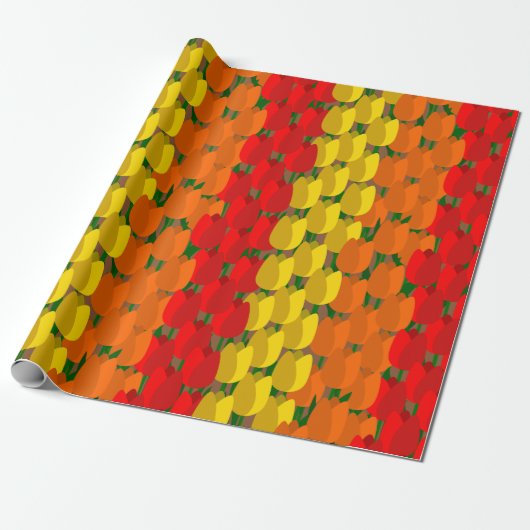 zomertulpenveld cadeaupapier (Uitgerold)