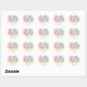ZomerTussen Halloween Pool Verjaardag Ronde Sticker (Vel)