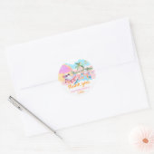 ZomerTussen Halloween Pool Verjaardag Ronde Sticker (Envelop)