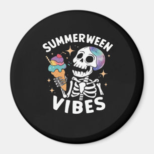 ZomerTussen Zomer Halloween Funny Skeleton Ice Cre Magneet