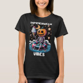 ZomerTussen Zomer Halloween Funny Skeleton Ice Cre T-shirt (Voorkant)