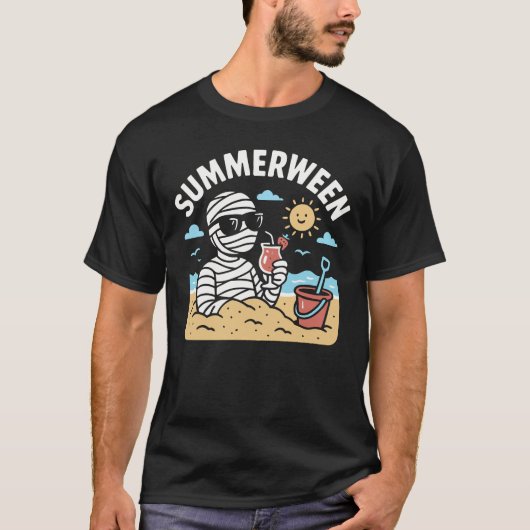 ZomerTussen Zomer Halloween Mummy Summerween T-shirt (Voorkant)