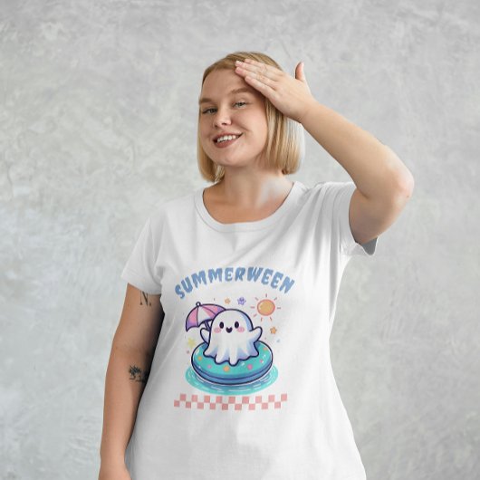 ZomerTussen Zomer Halloween Vakantie Pastel Ghost T-shirt