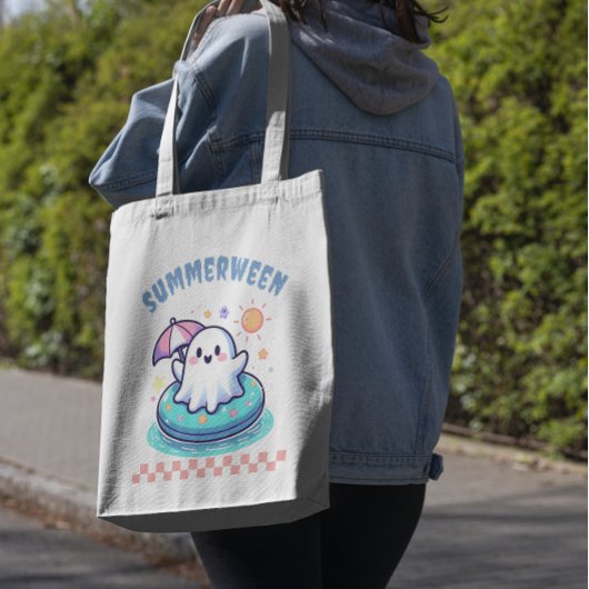 ZomerTussen Zomer Halloween Vakantie Pastel Ghost Tote Bag