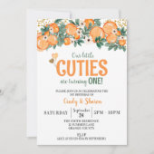 Zomertweelingen 1e Verjaardag, Sinaasappels Meisje Kaart (Voorkant)