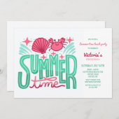 Zomeruitnodiging aan de kust kaart (Voorkant / Achterkant)