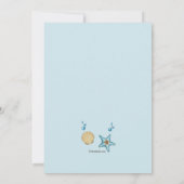 Zomeruitnodiging met Schelpen Kaart (Achterkant)