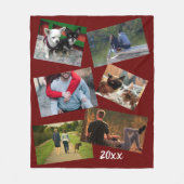 zomervakantie 20xx DIY-fotomaroon voor het academi Fleece Deken (Voorkant)