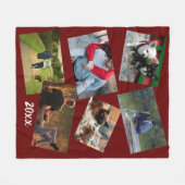 zomervakantie 20xx DIY-fotomaroon voor het academi Fleece Deken (Voorkant (Horizontaal))