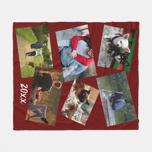 zomervakantie 20xx DIY-fotomaroon voor het academi Fleece Deken (Voorkant (Horizontaal))