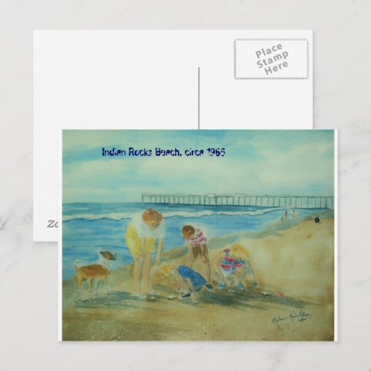 Zomervakantie bij het Indische Rocks Beach Briefkaart (Voorkant / Achterkant)