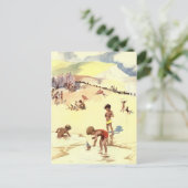  zomervakantie bij het strand briefkaart (Staand voorkant)