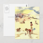  zomervakantie bij het strand briefkaart (Voorkant / Achterkant)