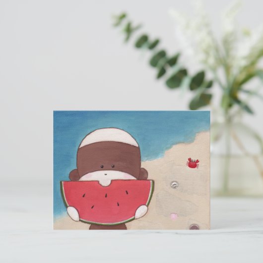 Zomervakantie Briefkaart (Staand voorkant)