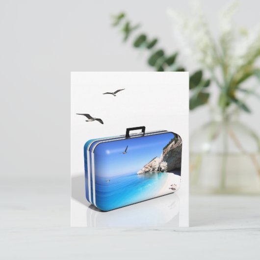 zomervakantie briefkaart (Staand voorkant)