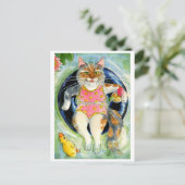 Zomervakantie briefkaart, wenste dat je hier was briefkaart (Staand voorkant)