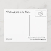 Zomervakantie briefkaart, wenste dat je hier was briefkaart (Achterkant)