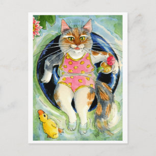 Zomervakantie briefkaart, wenste dat je hier was briefkaart