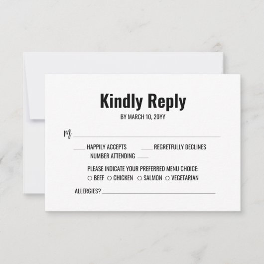 Zomervakantie bruiloft RSVP Kaart (Voorkant)