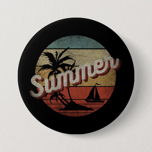 ZOMERVAKANTIE CADEAU RONDE BUTTON 7,6 CM (Voorkant)