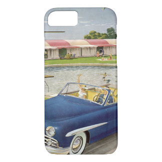 zomervakantie, converteerbare auto en muis iPhone 8/7 hoesje