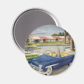  zomervakantie, converteerbare auto en muis magneet (Voorkant / Achterkant)