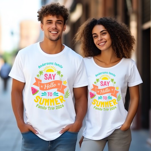 Zomervakantie familie t-shirt