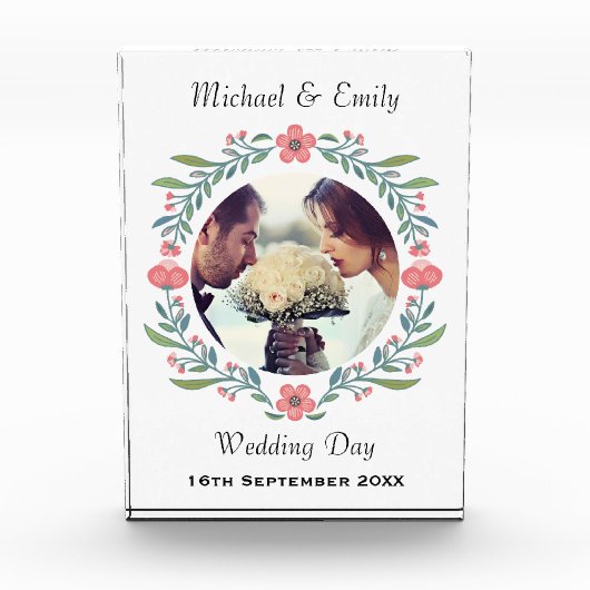  zomervakantie Floral Wreatfoto Fotoblokken (Voorkant)