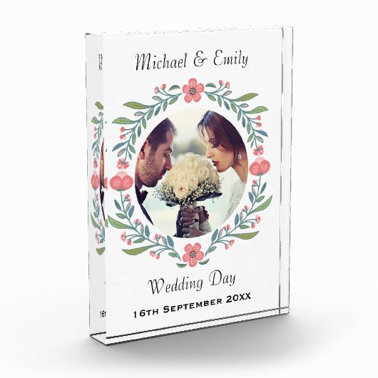  zomervakantie Floral Wreatfoto Fotoblokken (Links)