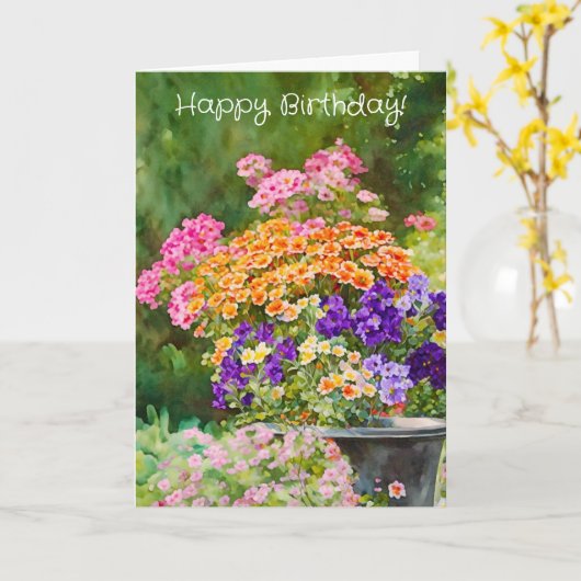  zomervakantie kaart (Gele Bloem)